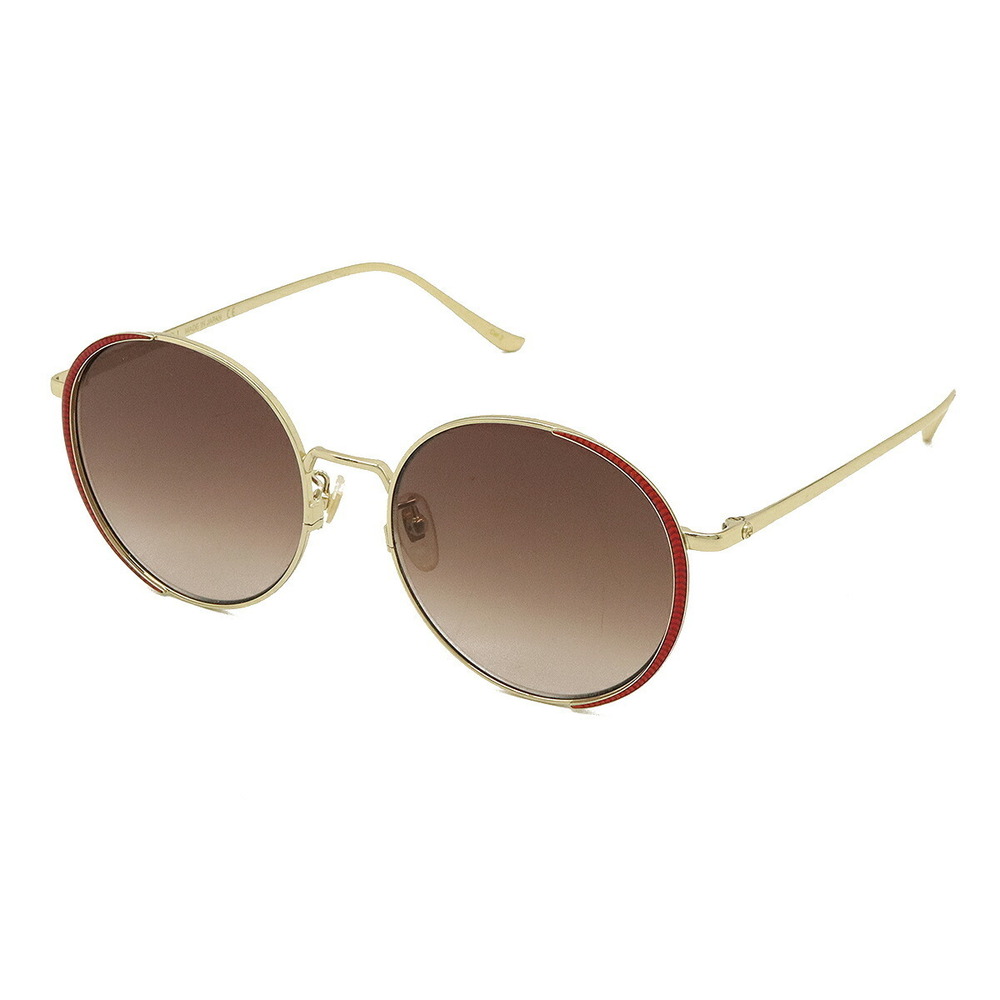 Gucci Round Shape Bordeaux Gradient Sunglasses Go… - image 1